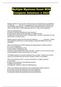 Multiple Myeloma Exam With Complete Solutions &commat; 2023
