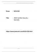 AWS Certified Security - Specialty SCS-C02 Dumps