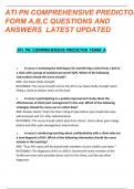 ATI PN COMPREHENSIVE PREDICTOR FORM A&comma;B&comma;C  LATEST UPDATE 2024