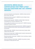 IAB DIGITAL MEDIA SALES CERTIFICATION TEST PREP LATEST 2023-2024 QUESTIONS AND 100% ANSWERS