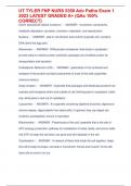 UT TYLER FNP NURS 5350 Adv Patho Exam 1 2023 LATEST GRADED A&plus; &lpar;QAs 100&percnt;  CORRECT&rpar;