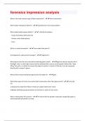 forensics impression analysis Questions And Answers Rated A+