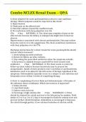 Combo NCLEX Renal Exam &ndash; Q&A