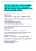 Med Surg 3 HESI Study Guide Last minute Study Material with All the Information/  Med Surg 3 Actual Exam Updated 2023-2024  with Questions and Answers