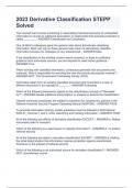 STEPP 2023 Derivative Classification Questions   Solved 100&percnt; Correct
