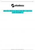 HESI RN MENTAL HEALTH 100&percnt; SOLVED AND GRADED A&plus;