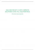 2022 HESI RN EXIT V1 WITH COMPLETE SOLUTION&lpar;A LEVEL FULL SOLUTION PACK&rpar;