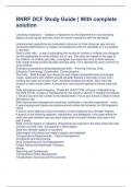 RNRF DCF Study Guide &vert; With complete solution