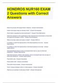 HONDROS NUR160 EXAM 2 Questions with Correct Answers 