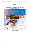 Test Bank for Maternal Child Nursing Care 7th Edition by Shannon E&period; Perry&comma; Marilyn J&period; Hockenberry&comma; Mary Catherine Cashion&vert;  Chapter 1-50&vert; &vert;EDITABLE PDF 