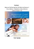 Test Bank for Maternal Child Nursing Care 7th Edition by Shannon E&period; Perry&comma; Marilyn J&period; Hockenberry&comma; Mary Catherine Cashion&vert;  Chapter 1-50&vert; &vert;EDITABLE PDF 