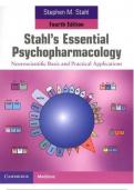  TEST BANK FOR STAHL'S ESSENTIAL PSYCHOPHARMACOLOGY: NEUROSCIENTIFIC BASIS AND PRACTICAL APPLICATIONS 4TH EDITION