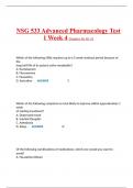 NSG 533 Advanced Pharmacology Test 1 Week 4 Chapters 38, 40, 41