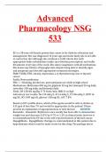 Advanced Pharmacology NSG 533 EXAM 2023/2024