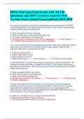 HESI Med Surg Final Exam with All 130  Questions and 100% Correct Answers New  Version from Actual Exam Updated 2023-2024