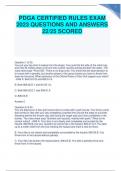 PDGA CERTIFIED RULES EXAM 2023 QUESTIONS AND ANSWERS 22/25 SCORED
