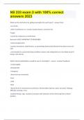 NS 233 exam 2 with 100&percnt; correct answers 2023&sol;24