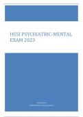 HESI PSYCHIATRIIC-MENTAL HEALTH EXAM 2023