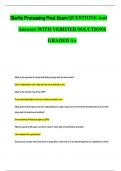 Sterile Processing Final Exam QUESTIONS And Answers WITH VERIFIED SOLUTIONS GRADED A&plus;