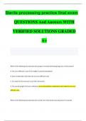 Sterile Processing Study Material for Certification Exam QUESTIONS And Answers WITH VERIFIED SOLUTIONS GRADED A+