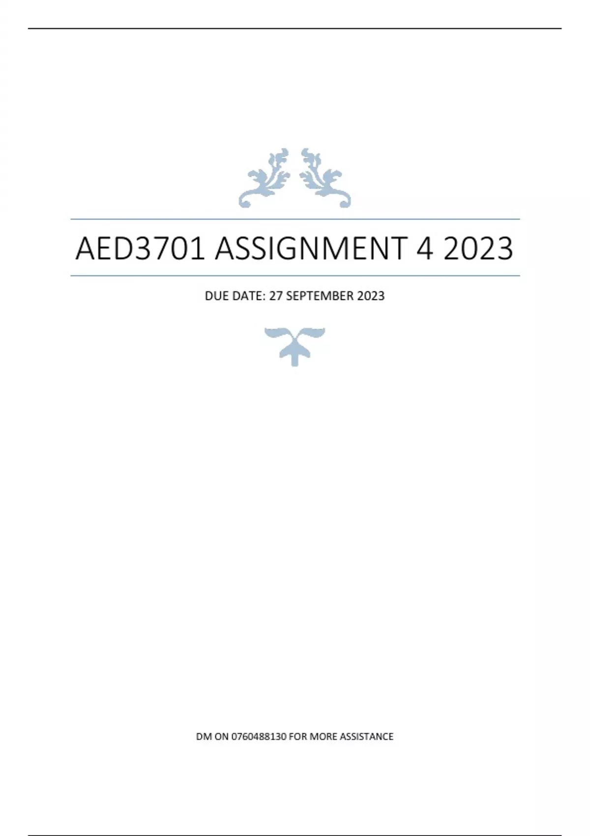 aed3701 assignment 4 2023