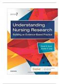 TEST BANK FOR UNDERSTANDING NURSING RESEARCH 7th EDITION BY SUSAN GROVE & JENNIFER GRAY