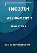 INC3701 ASSIGNMENT 5  DETAILED SOLUTIONS---DUE 29-SEPTERMBER--2023