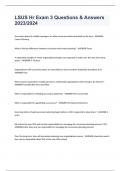 LSUS Hr Exam 3 Questions & Answers 2023&sol;2024