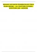 NSG6005 ADVANCED PHARMACOLOGY FINAL EXAM &lpar;QBANK&rpar; - ALL CHAPTERS COVERED - QUESTIONS AND   ANSWERS