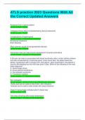 ATLS practice 2023 Questions With All the Correct Updated Answers