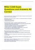WGU C228 Exam Questions and Answers All Correct 