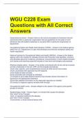 WGU C228 Exam Questions with All Correct Answers 