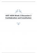 HIST 405N Week 2 Discussion 2 Confederation and Constitution.