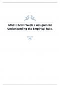 MATH 225N Week 5 Assignment Understanding the Empirical Rule.