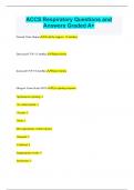 ACCS Respiratory Questions and  Answers Graded A&plus;