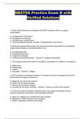 NBSTSA Practice Exam B with Verified Solutions