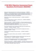 C100 WGU Objective AssessmentExam  Questions And Answers 2022&sol;2023