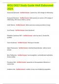 WGU D027 Study Guide Well Elaborated 2024&period;
