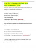 NUR 233 Exam &num;4 Questions with Defined Answers 2024&period;