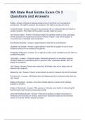 WA State Real Estate Exam Ch 2 Questions and Answers