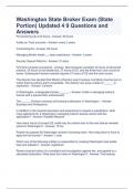 Washington State Broker Exam &lpar;State Portion&rpar; Updated 4 9 Questions and Answers