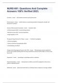 NURS 601&colon; Questions And Complete Answers 100&percnt; Verified 2023&period;