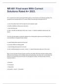 NR 601 Final exam With Correct Solutions Rated A&plus; 2023&period;