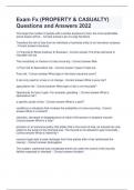 Exam Fx &lpar;PROPERTY & CASUALTY&rpar; Questions and Answers 2022