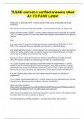 TLSAE correct n verified answers rated A&plus; TO PASS Latest