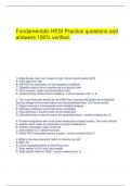  Fundamentals HESI Practice questions and answers 100% verified.