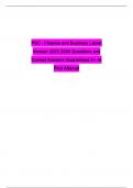 PSC - Finance and Business Latest Version 2023 2024 Questions and Correct Answers Guaranteed A&plus; At First Attempt