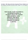 EST BANK: OLDS’ MATERNALNEWBORNNURSING & WOMEN’S HEALTH ACROSS THE LIFESPAN, 11TH EDITION, MICHELE DAVIDSON, MARCIA LONDON, PATRICIA LADEWIG Table of Contents PART I: INTRODUCTION TO MATERNAL-NEWBORN NURSING