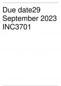 INC3701 ASSIGNMENT 5 DUE DATE 29 SEPTEMBER 2023