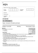 AQA A-level ECONOMICS Paper 3 JUNE 2023 QUESTION PAPER: Economic Principles and Issues
